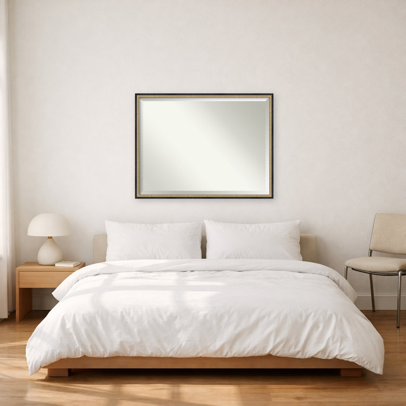 Miroir mural Petronella, L 42 po x H 32 po, Noir Castellan