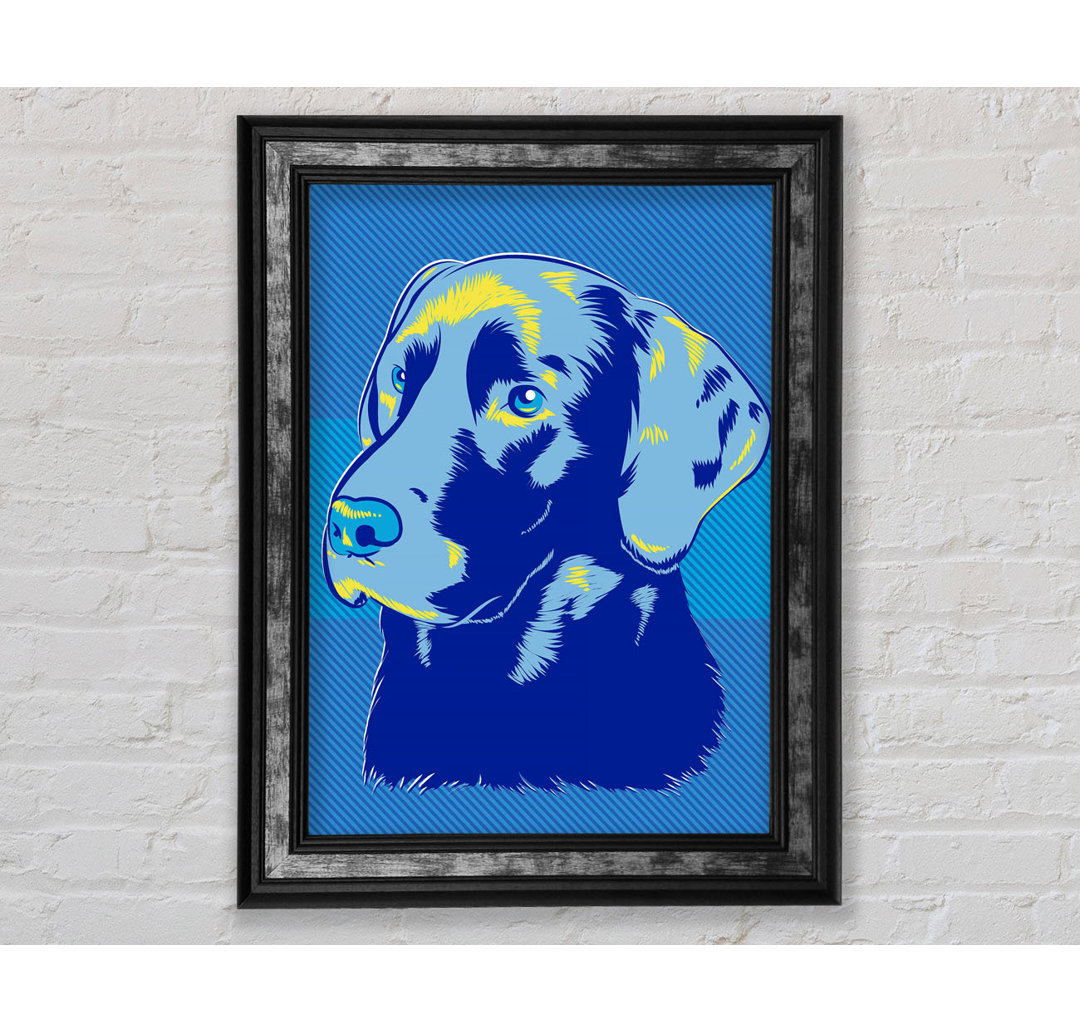 Pop Art Labrador Hund - Einzelner Bilderrahmen Kunstdrucke