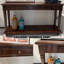 Console rectangulaire en bois massif noyer-495367459