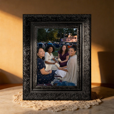Black 3 PCS 8" x 10" Heritage Style Picture Frame with Plexiglass Front