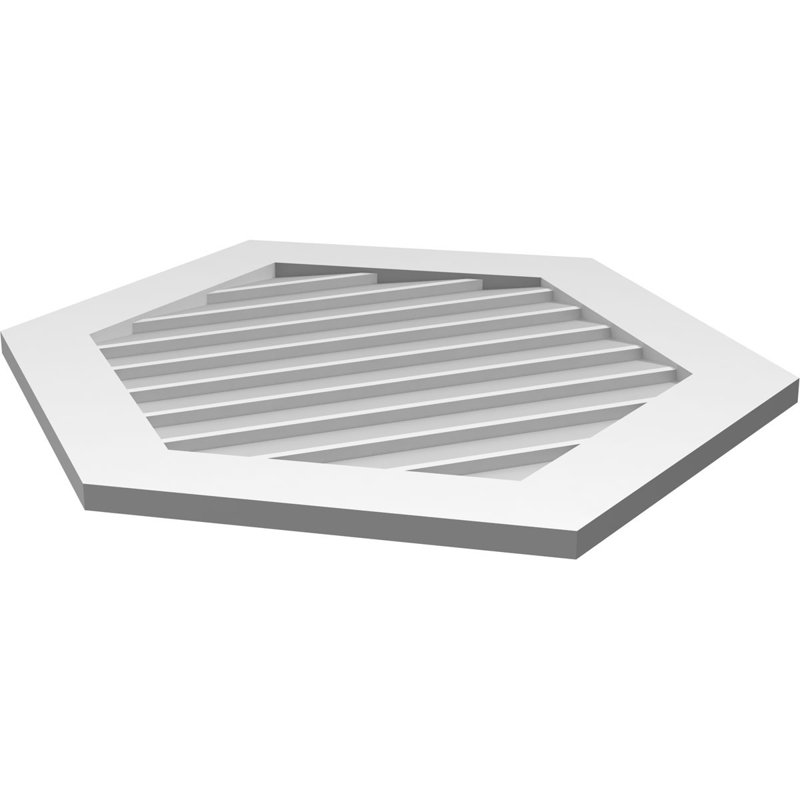 Ventilé vertical à pignon vertical en uréthane 8/12, H 1 po x l 28 po x L 36 po