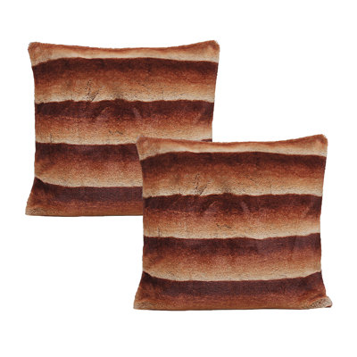 Home Soft Things Tip Printing Light Faux Fur Pillow Cover Set Of 2