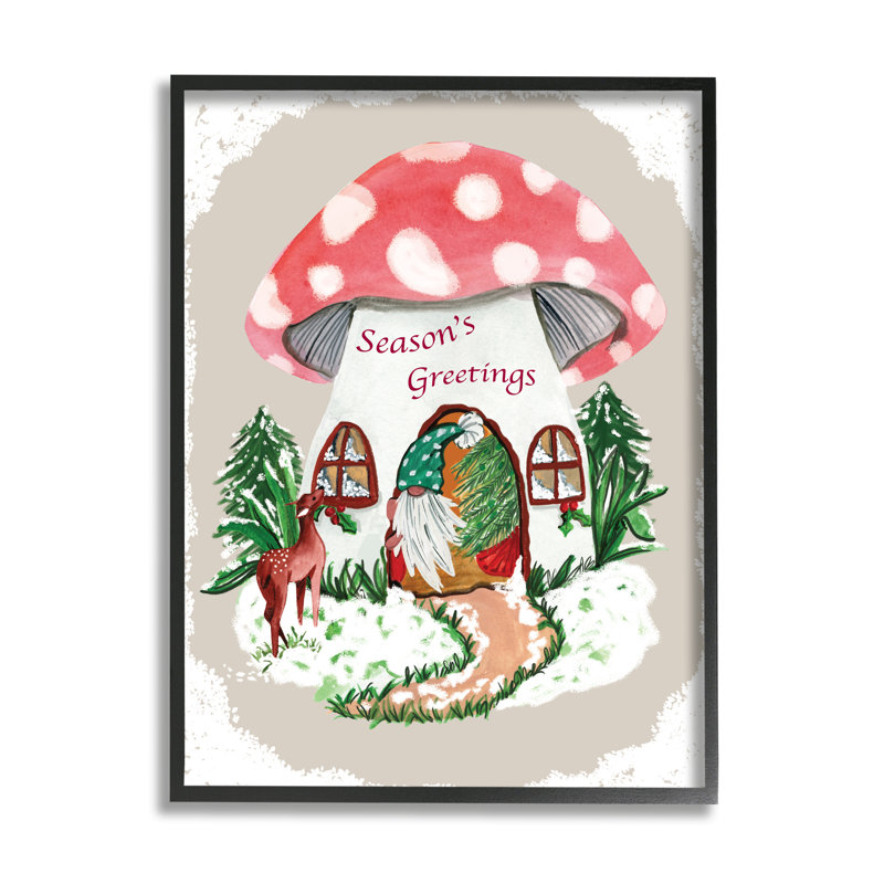 Season's Greetings, H 30 po x l 24 po x P 1,5 po, Giclée encadrée noir minuit