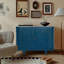 Armoire décorative, armoire de rangement ovale avec 4 portes, armoire buffet avec rangement, armoire de rangement décorative