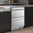 24 Inch Beverage Refrigerator Freestanding or Built-In Drawer Cooler Fridge Under Counter with LED Light and 2 Grid Organizer Classic Series