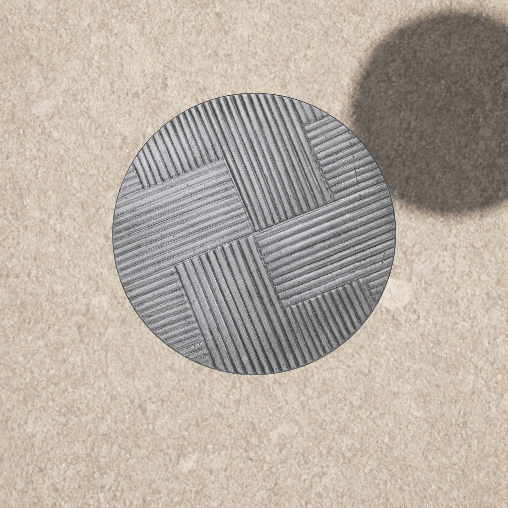 Niles 14'' Concrete Outdoor Side Table, Dark Gray