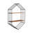 Ljiljan Metal and Wood Wall Storage Shelf with Black Iron Frame, Rustic Brown Plywood Shelves, Hanging Display Unit for Home, Office, Bedroom, or Living Room - Industrial Modern Wall Decor - 34"