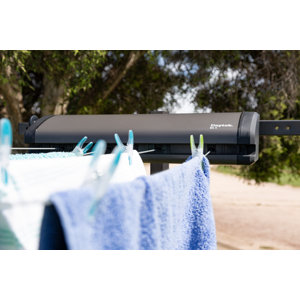 Daytek Steel Retractable Clothesline with Steel Post & Reviews | Wayfair