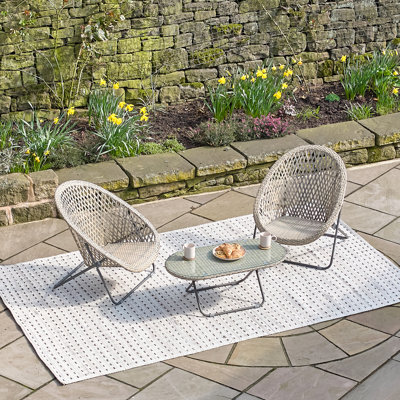 Gella Wicker 2 - Person Garden Lounge Set