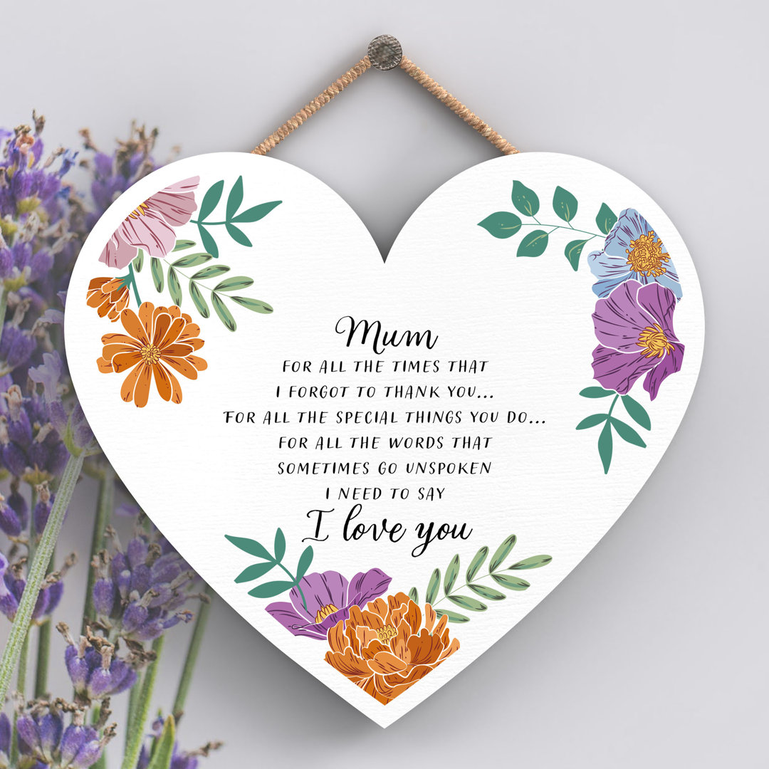 Kopf MUM I LOVE YOU Wall Décor