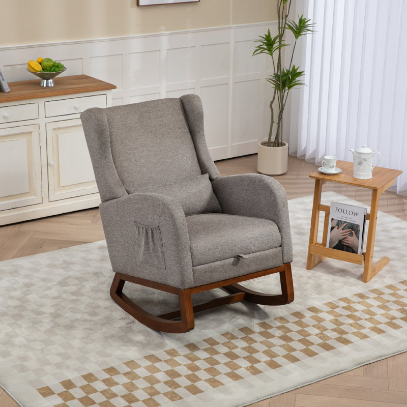 Chaise berçante Jaivin, Taupe