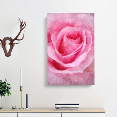 Pink Rose Petals - Wrapped Canvas