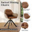 48.5cm H Vintage Faux Leather Dining Chairs-1579960041