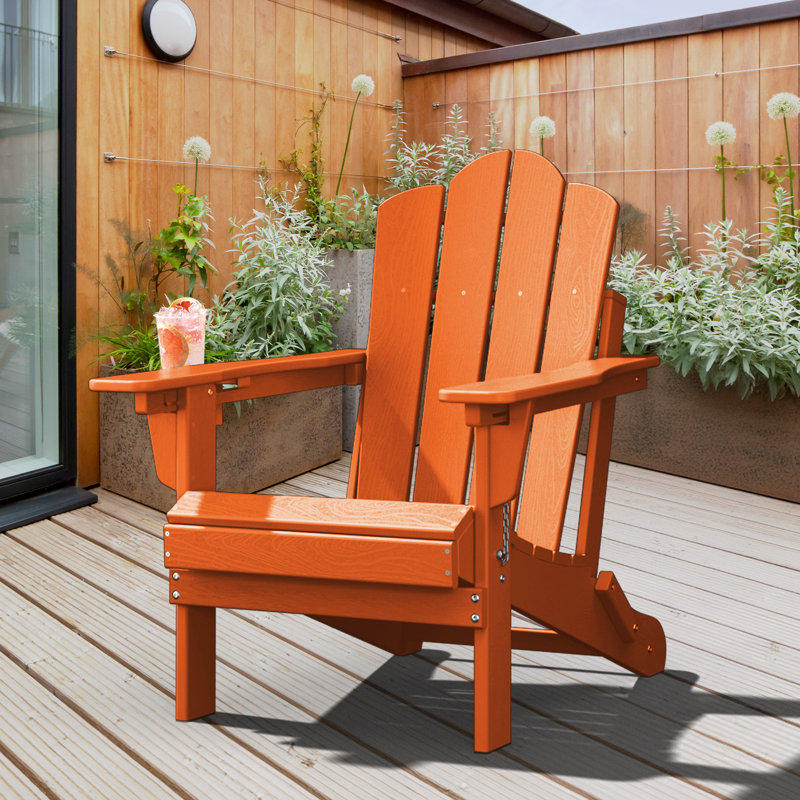 Chaise Adirondack pliante Kahn avec porte-gobelet , Orange