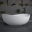 Baignoire de trempage autoportante à surface solide de 63 po pour salle de bain-111596364