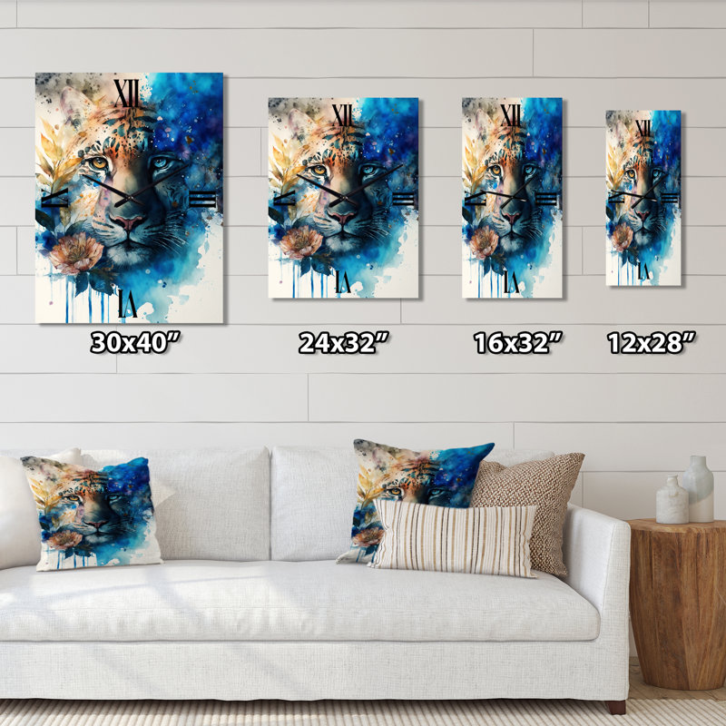 Jancko - Horloge murale animaux, H 32 po x l 24 po x P 1 po