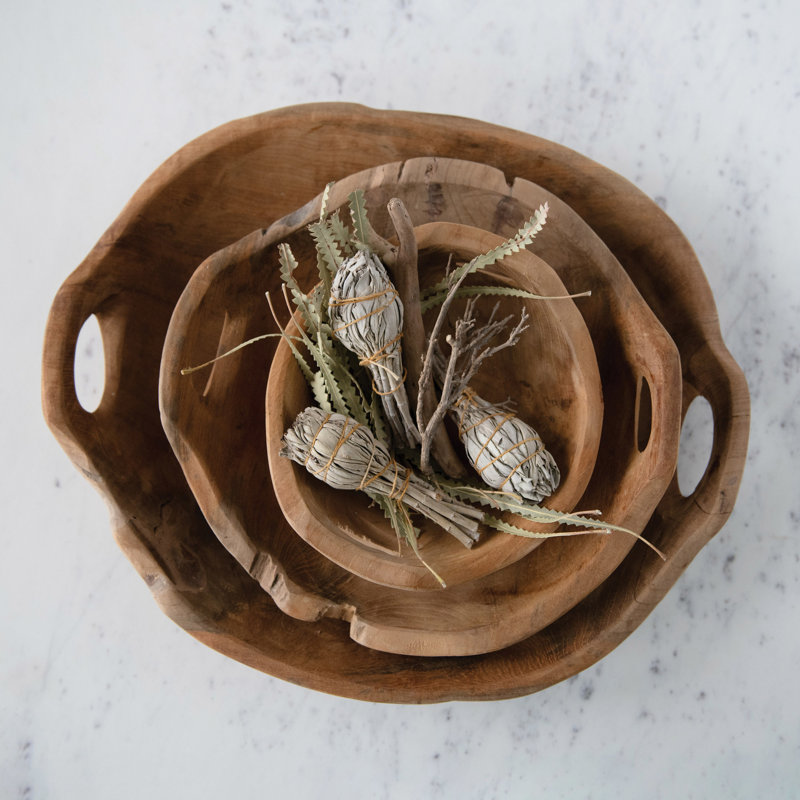 Birch Lane™ Heathcliff Teak Serving Bowl