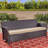 Backyard 3 Seater Seat With Stable Frame - Iron Frame, 48.51 Lb Weight, Curved Arm Rests For Relax Construction, 71.14in Long, 28.84in Wide, 31.85in Tall, 48.51lb