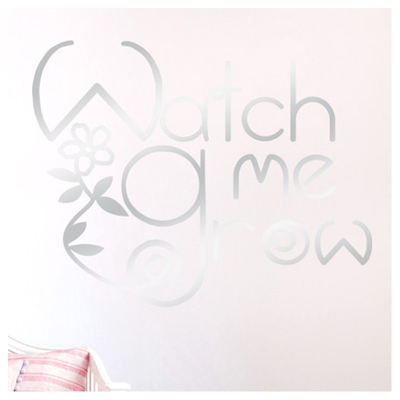 Wall Decal, Medium, Shiny Silver