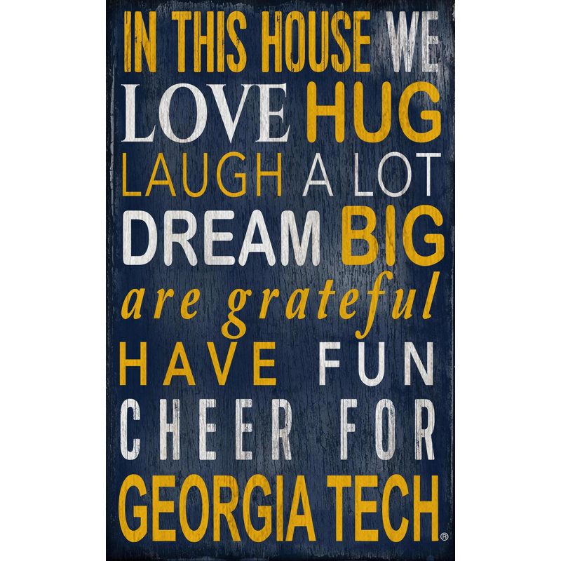 Décoration murale dans ce panneau maison NCAA, Yellow Jackets de Georgia Tech