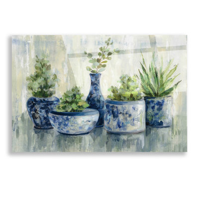 «Chinoiserie Plants» par Silvia Vassileva - peinture sans cadre