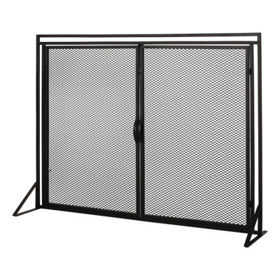 Iron Fireplace Screen With Matte Finish - Add A Sophisticated Touch, 30.28"h X 40.86"w Sleek Guard Fire Danger,