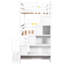 Lit superposé triple blanc de style séparé avec taille simple et espace de rangement