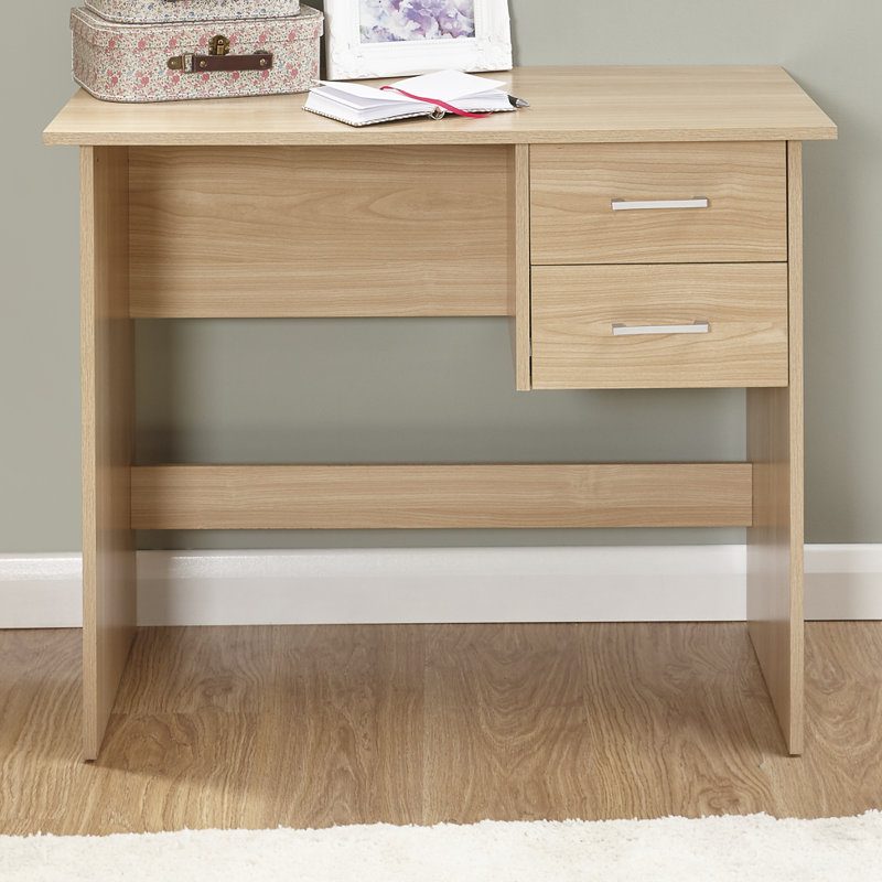 Ryan Solid Wood Base Writing Desk, Oak