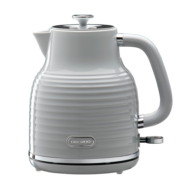 Daewoo Sienna Electric Kettle and 4 Slice Toaster Bundle, Grey