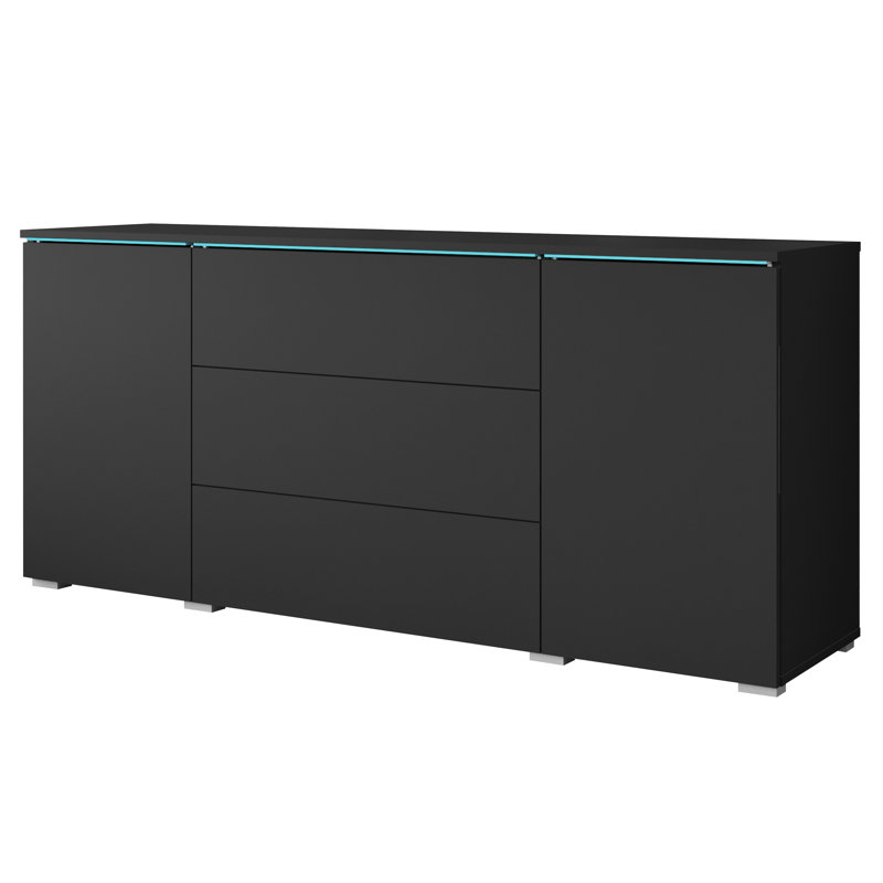 Borislav Laminate Standard Accent Chest, Black Graphite