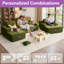Cozza Sectional Sleeper Sofa, Convertible Couch For Living Room-839135832-839135835