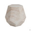 Table d'appoint hexagonale ronde en travertin