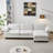 Living Room Furniture Sofa Luxury Couch With Ottoman Soft Chenille Upholstered L Shape Sofa Beige-1576424638-1576424639