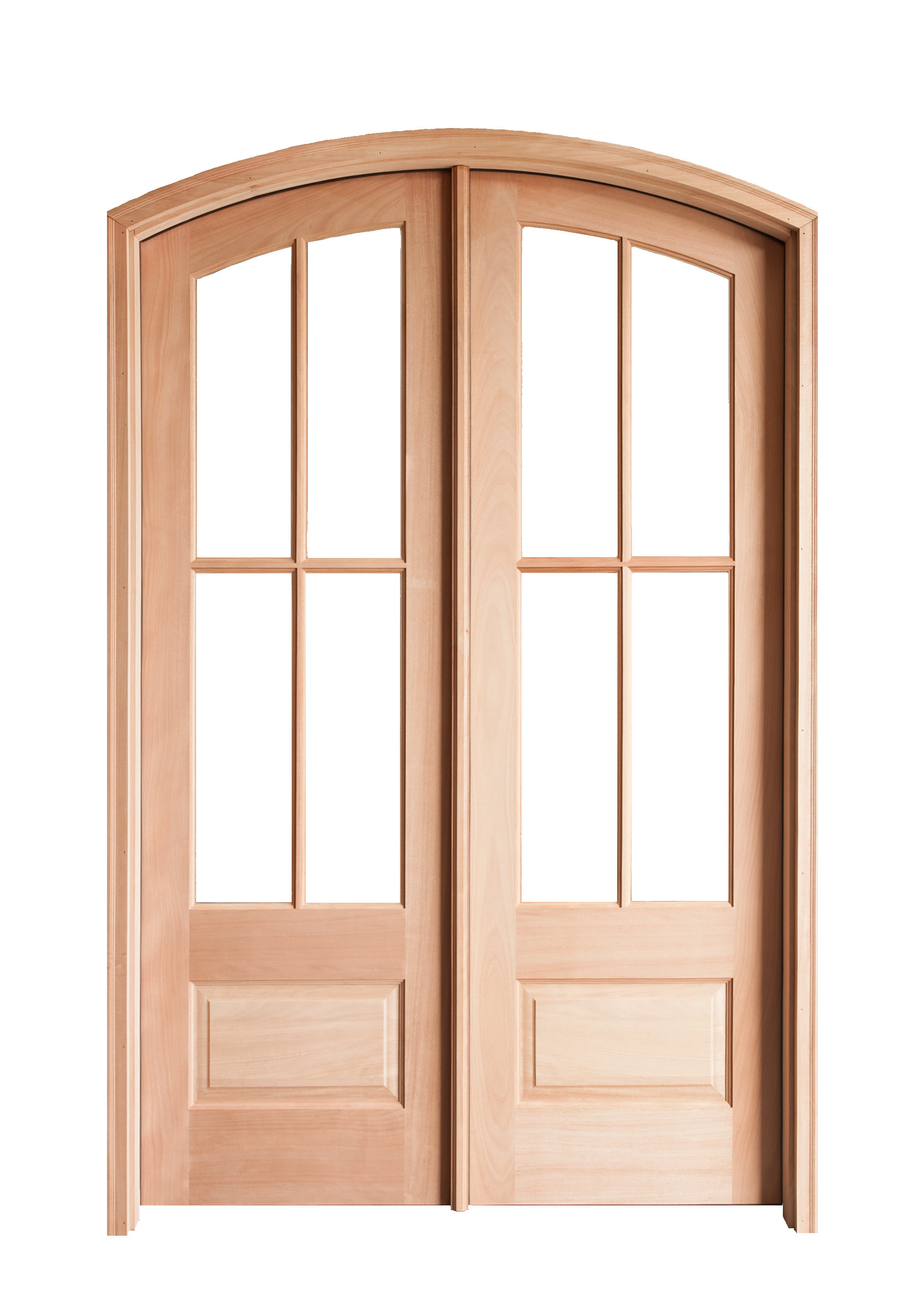 Mahogany Single French Door with 10/5 Glass Prehung