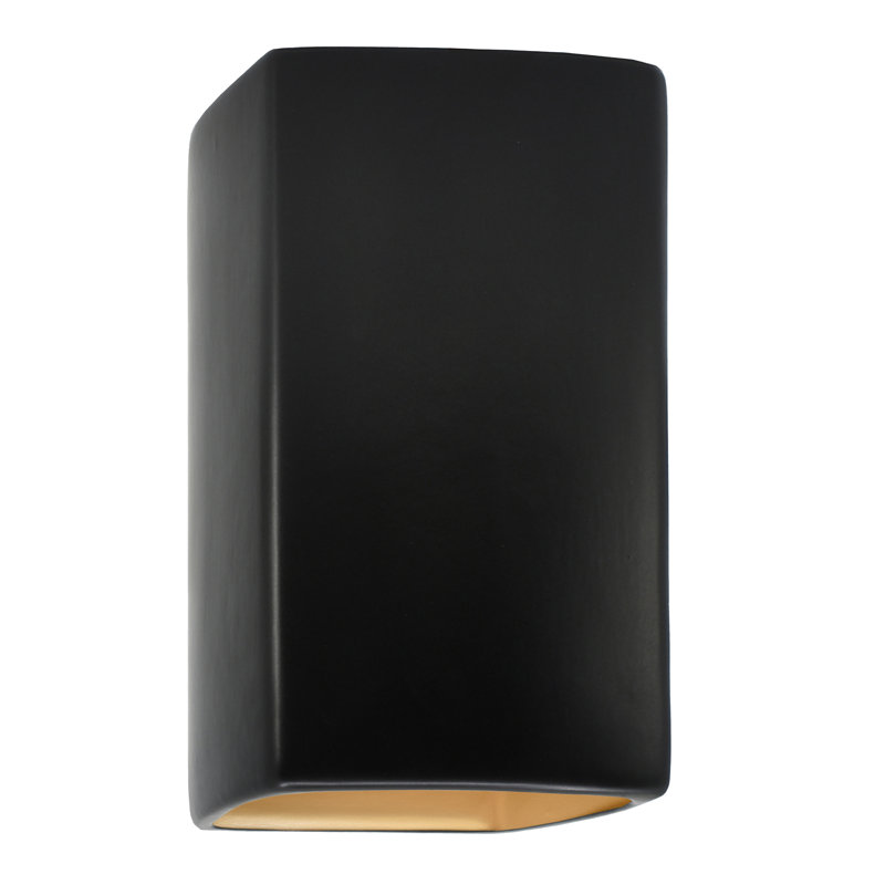LED Outdoor Flush Mount, Celadon Green Crackle, 13.5" H x 7.25" W x 4" D, Integrated LED