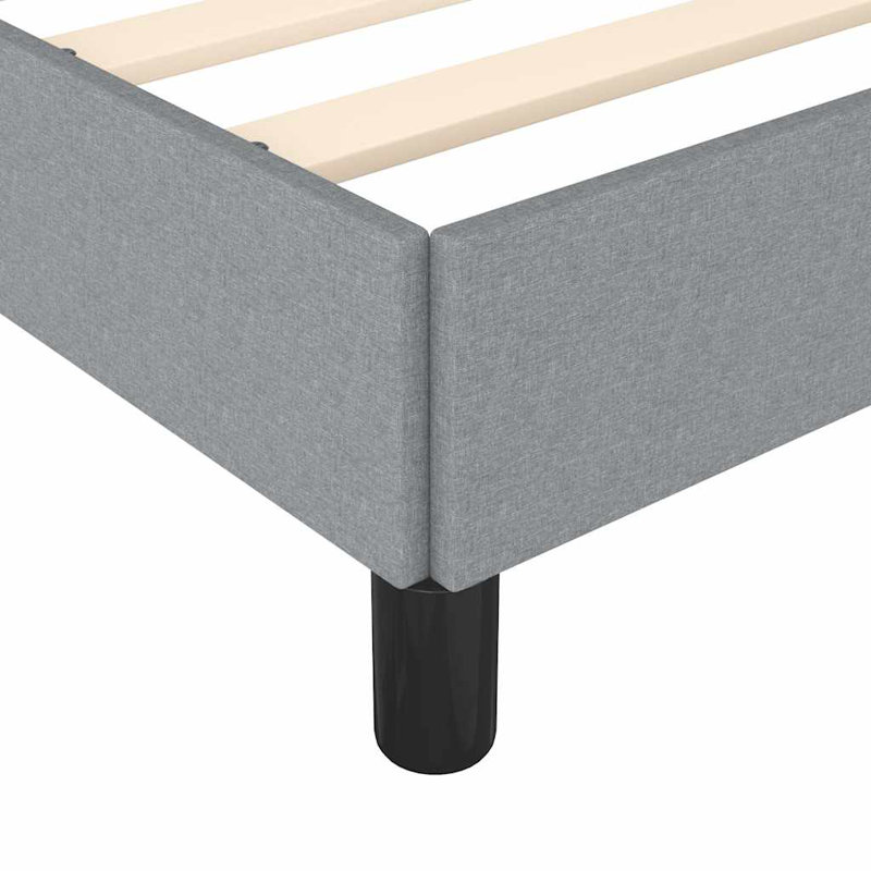 Cadre de lit, base de lit tapissier en tissu, sans matelas, Très grand, Gris clair, 9.8"