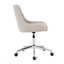 Chaise de salle à manger moderne en tissu polaire avec pieds chromés-578288668