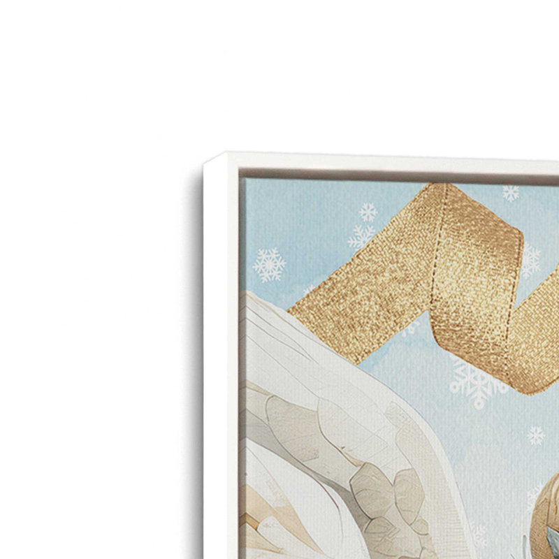 «Angels We Have Heard on High» par Nicole DeCamp, reproduction d'art, L 12 po x H 16 po, Blanc, Toile avec cadre
