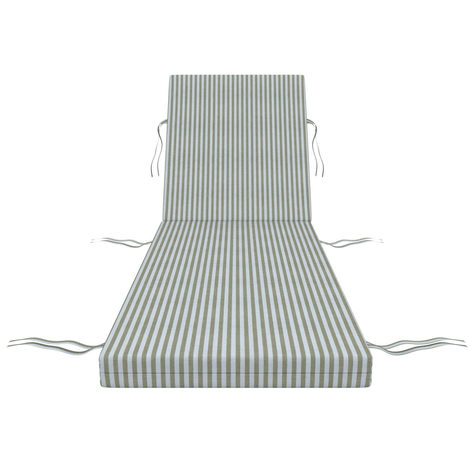 Lani Sunbrella Outdoor Chaise Lounge Cushion, Sail Away Aloe, 22.5" W x 47" D