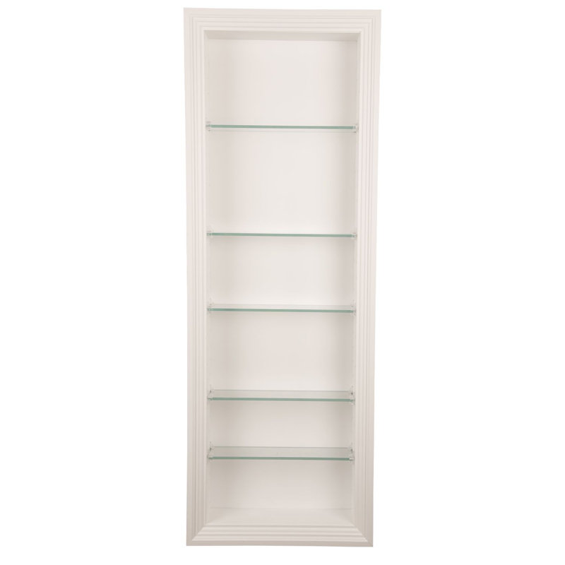 Normandy Recessed In The Wall Niche, White, 54" H x 14" W x 3.5" D