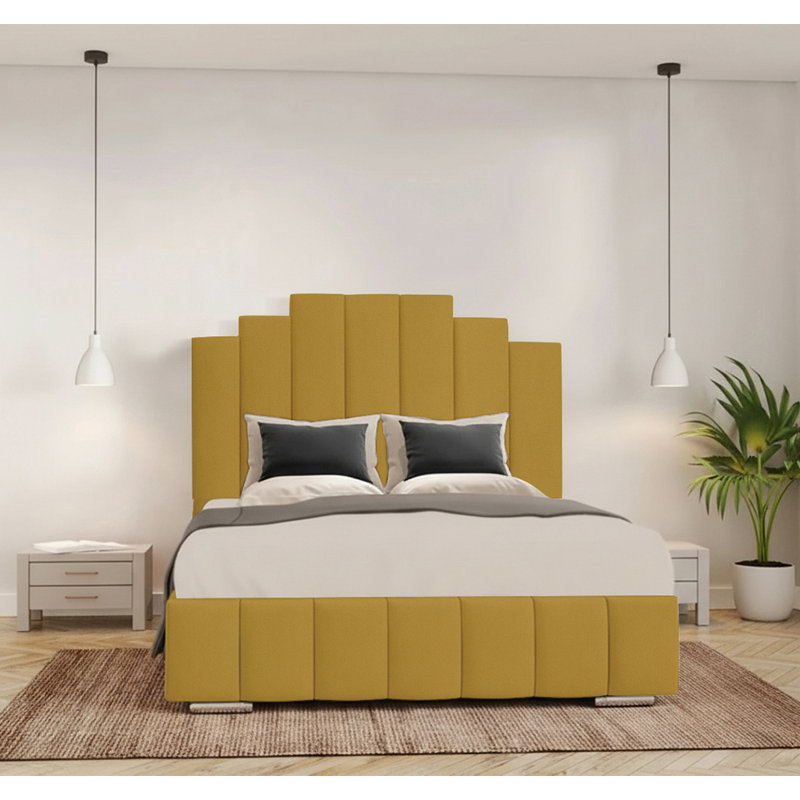 Chazlynn Upholstered Bed, Turmeric, Single (3')