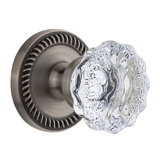 Grandeur Newport Rosette Single Dummy with Fontainebleau Crystal Door Knob