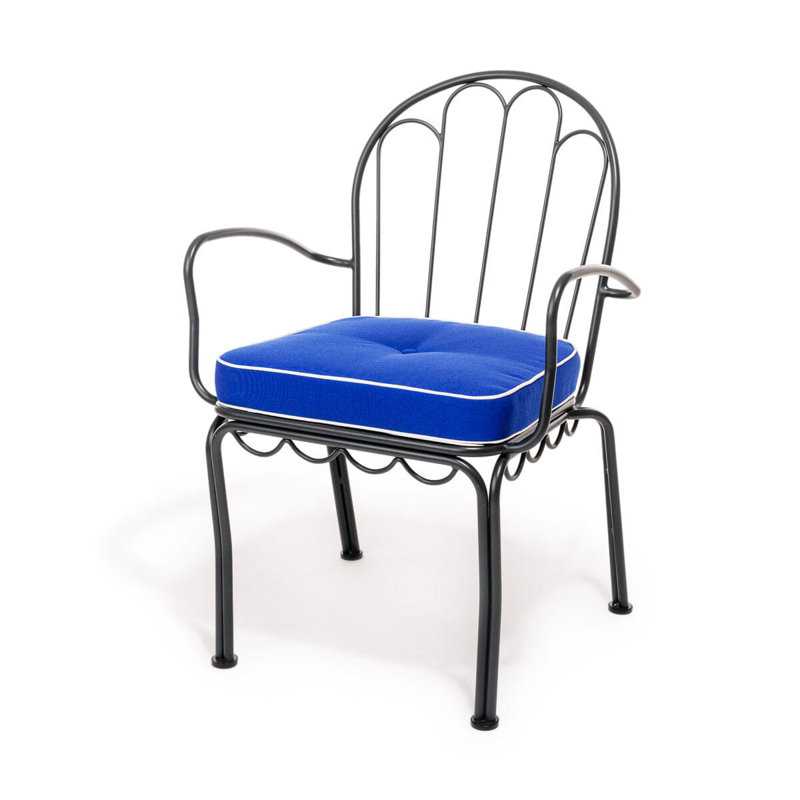 AL Fresco Dining Chair Cushion, Rivie Med Blue