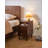 Solid Wood Nightstand with Two Drawers and Pull-out Panel Storage Bedside Table and Sofa Side Table