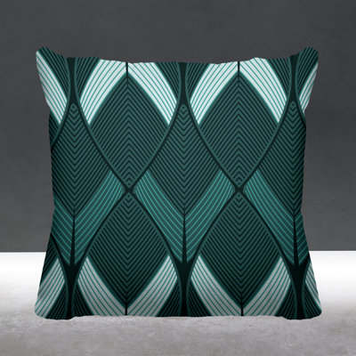 Nora Abstract Leafs Autumn/Fall Indoor/Outdoor Throw Pillow