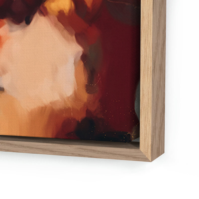 Ember Painting by Patricia Vargas, 60" H x 40" W, White Maple Framed