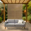 Paravent d'extérieur en métal, panneau de séparation décoratif autoportant 72 "x 47" pour patio, jardin et terrasse