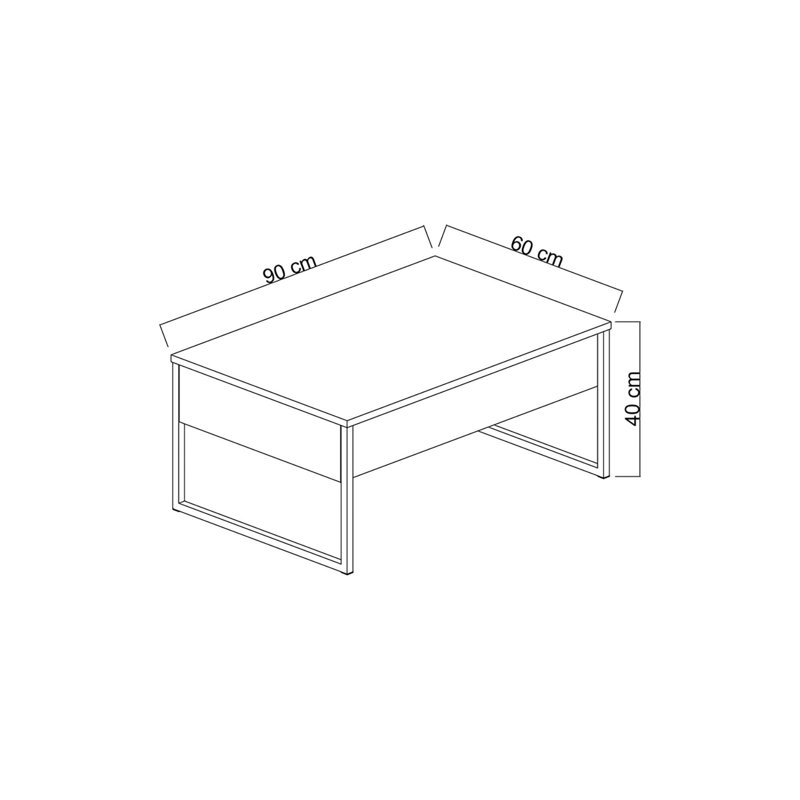 Abdulhakim Coffee Table, White/Gold