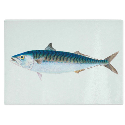 Glass Mackerel Fish by Edward Donovan Chopping Board
