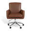 Martha Stewart Zaya Upholstered Swivel Office Chair With Padded Arms